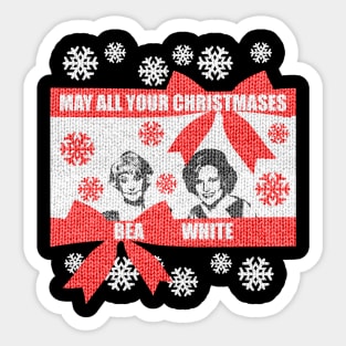 May all your christmases Sticker